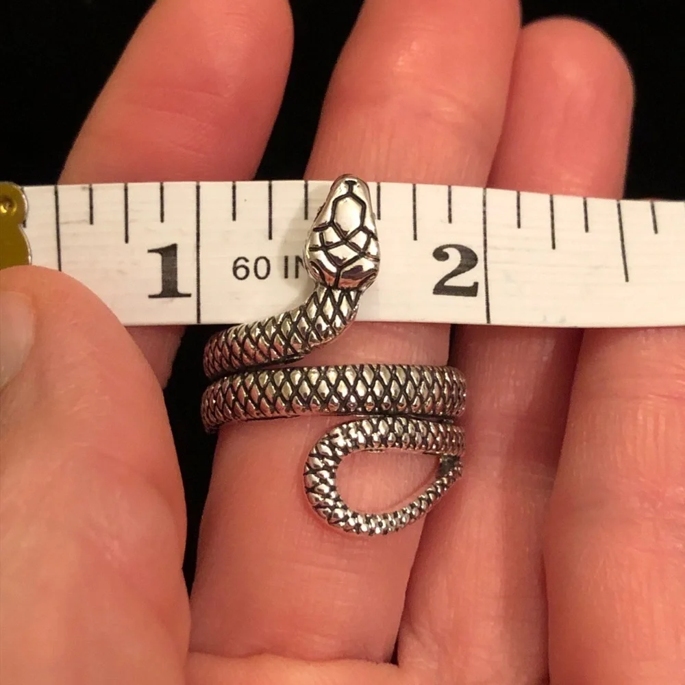 Silver Tone Snake Ring